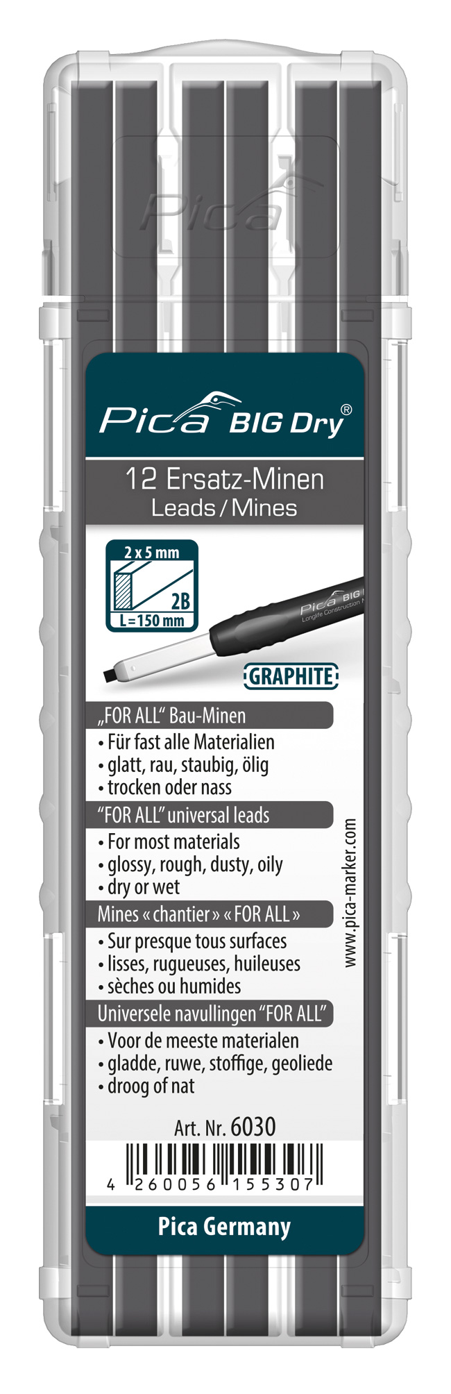 Pica® - Big Dry Ersatzminen For-All-Graphit