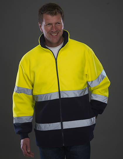 YOKO® - Hi-Vis 2 Bands 2-Tone Fleece Jacket YOKO® - Hi-Vis 2 Bands 2-Tone Fleece Jacket