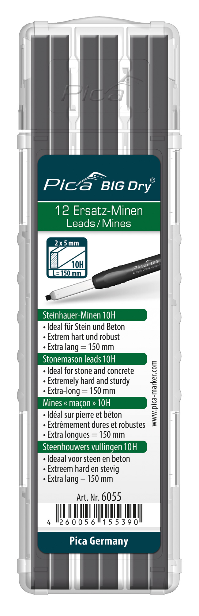 Pica® - Big Dry Ersatzminen Steinhauer-Minen Graphit